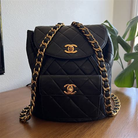 chanel black backpack 2015|chanel vintage backpack.